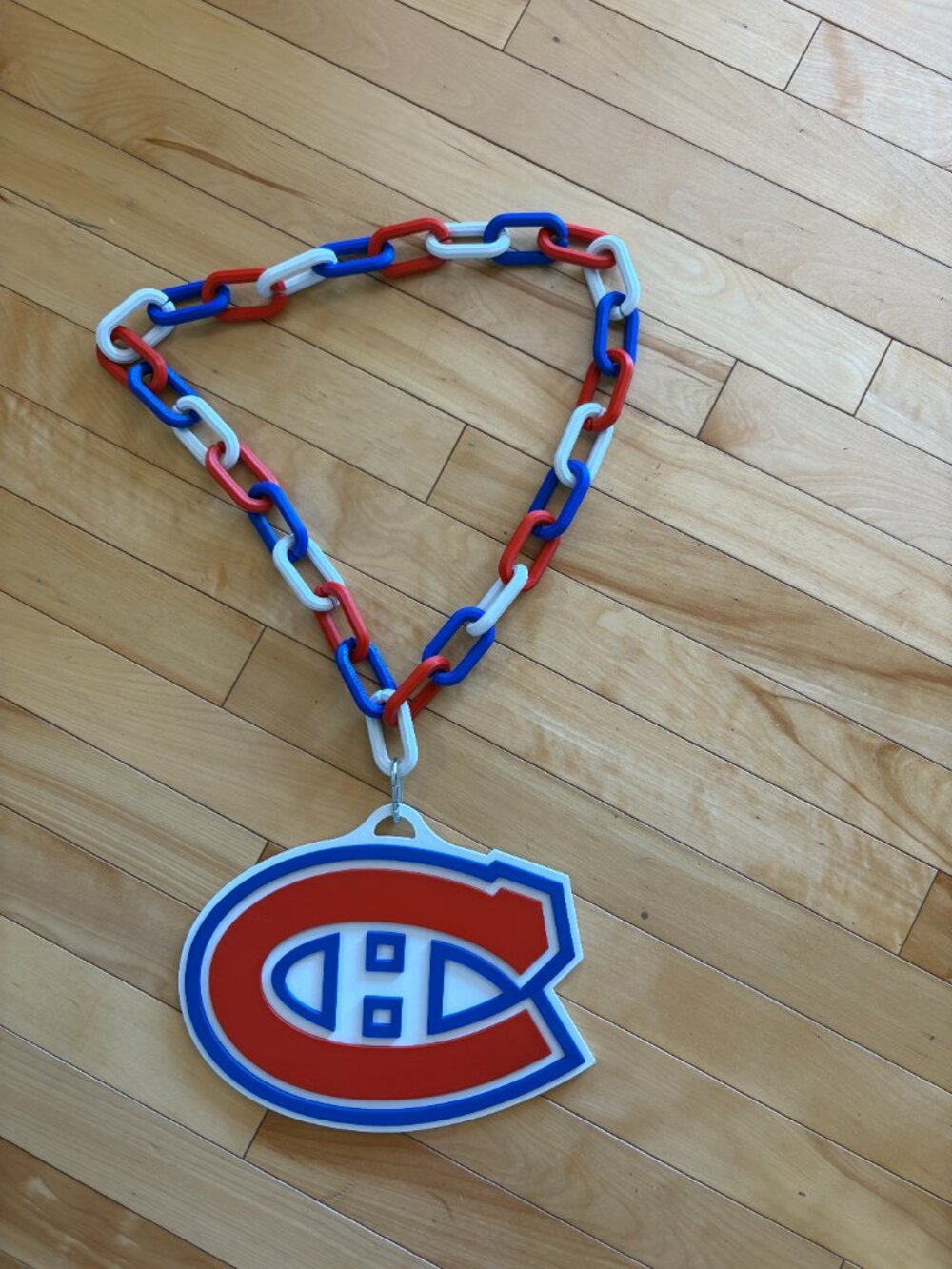 Montreal Canadiens NHL Habs Hockey Fan Chain 3D Printed Oversized Super Fan